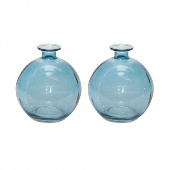 Vase (Set Of 2) 5.5"H Glass
