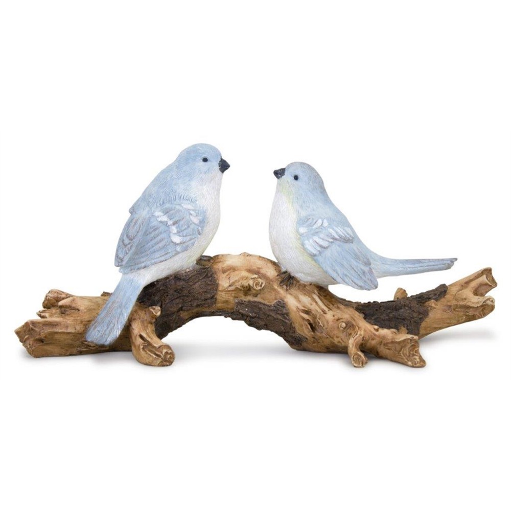 Birds On Branch 9.5"L x 4"H Resin