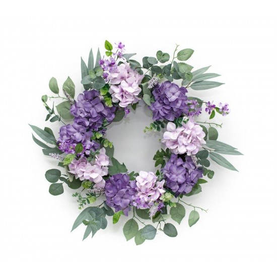 Hydrangea Wreath 24"D Polyester