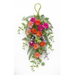 Mixed Floral Wall Swag 29"L Polyester