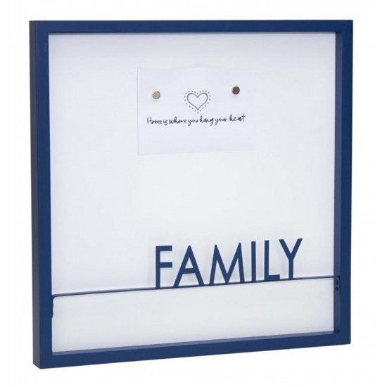 Family Memo Board 15.75"Sq Mdf/Iron