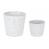 Pot (Set Of 2) 4.25"D x 3.5"H, 5.5"D x 5.25"H Porcelain