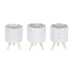 Pot (Set Of 3) 3"D x 4"H Porcelain