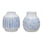 Vase (Set Of 2) 6"D x 5.5"H Ceramic