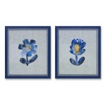 Floral Blessed And Loved Print (Set Of 2) 12"L x 14"H Mdf/Paper