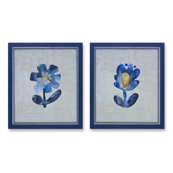 Floral Blessed And Loved Print (Set Of 2) 12"L x 14"H Mdf/Paper