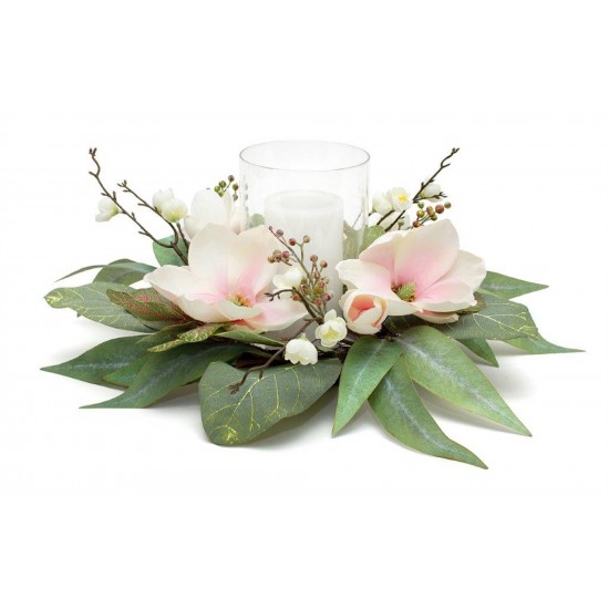 Magnolia Centerpiece 22.5"D x 8.25"H Polyester/Glass