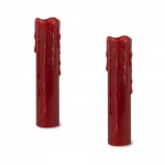 Led Wax Pillar Candle w/ Remote & 4/8h Timer (Set Of 2) 8" Wax/Plastic
