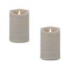 Simplux Led Candle w/ Remote (Set Of 2) 4/8h Timer 5.5" Wax/Plastic, Grey