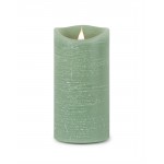 Simplux Led Designer Candle w/ Remote - 4/8 Hr Timer 7.75" Wax/Plastic, Green