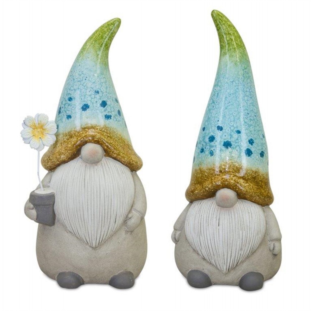 Gnome (Set Of 2) 10"H Terra Cotta