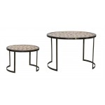 Pedestal (Set Of 2) 10.5"D x 7"H, 15.75"D x 10.5"H Iron/Mdf