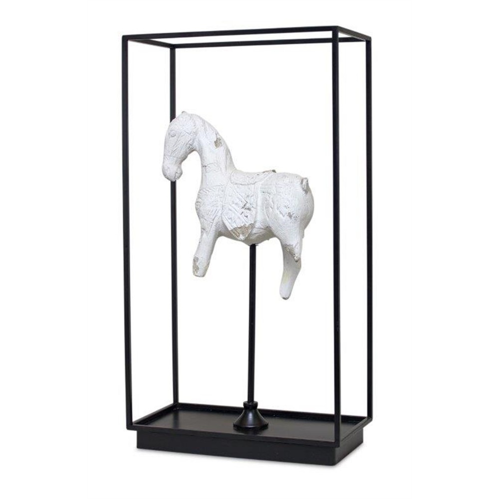 Framed Horse Salvage 13.5"L x 25"H Iron/Resin Framed Horse Salvage 13.5"L x 25"H Iron/Resin