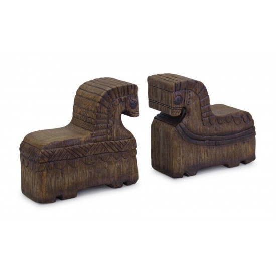 Horse Bookend (Set Of 2) 7"L x 6.75"H Resin