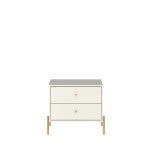 Jasper Full Extension Drawer Nightstand in Off White (Set of 2)