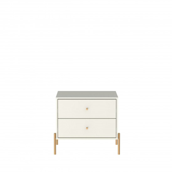 Jasper Full Extension Drawer Nightstand in Off White (Set of 2)