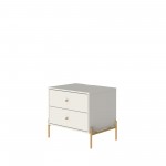Jasper Full Extension Drawer Nightstand in Off White (Set of 2)