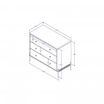 Jasper Full Extension Dresser and Nightstand Set of 2 in White Gloss