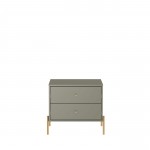 Jasper Full Extension Dresser and Nightstand Set of 2 in Grey