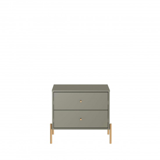 Jasper Full Extension Dresser and Nightstand Set of 2 in Grey