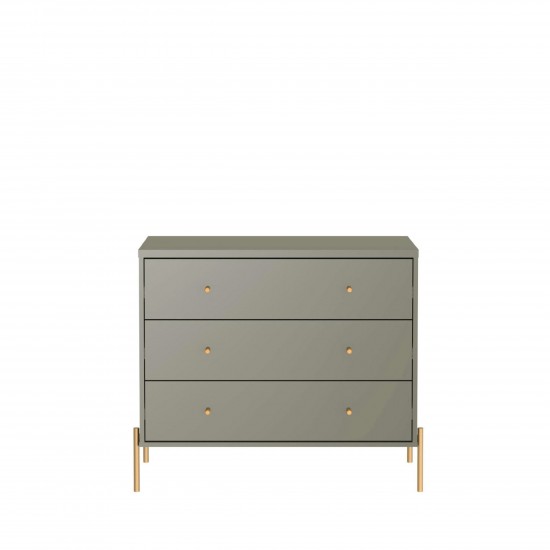 Jasper Full Extension Dresser and Nightstand Set of 2 in Grey