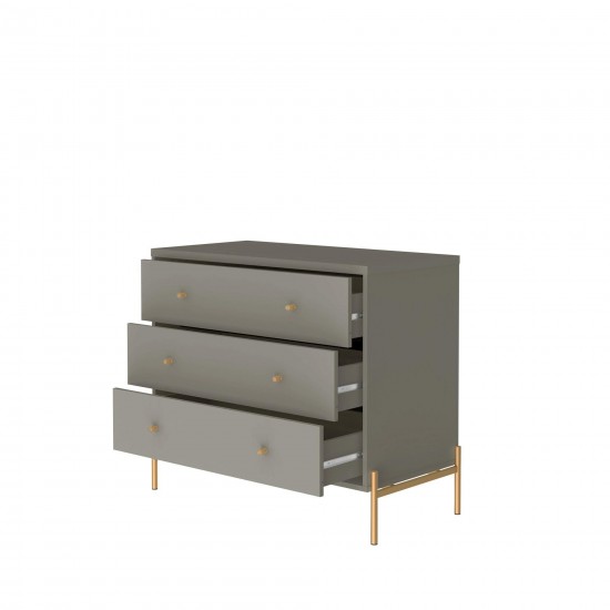 Jasper Full Extension Dresser and Nightstand Set of 2 in Grey