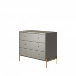 Jasper Full Extension Dresser and Nightstand Set of 2 in Grey