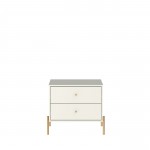 Jasper Full Extension Dresser and Nightstand Set of 2 in Off White