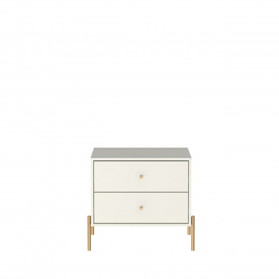 Jasper Full Extension Dresser and Nightstand Set of 2 in Off White