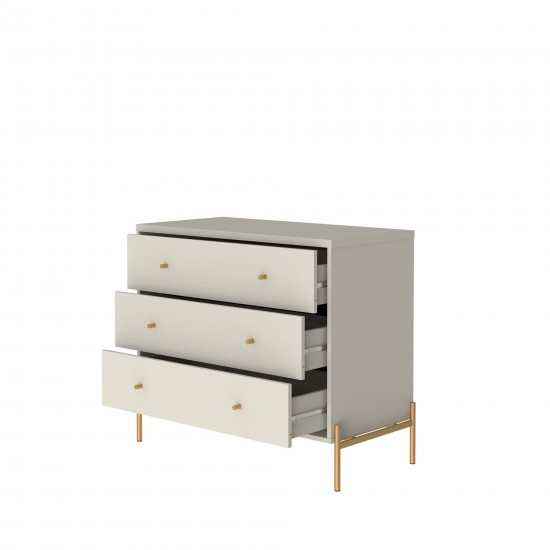 Jasper Full Extension Dresser and Nightstand Set of 2 in Off White