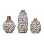 Vase (Set Of 3) 5.25"H, 6"H, 8.75"H Resin