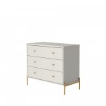 Jasper Full Extension Dresser and Nightstand Set of 2 in Off White