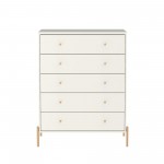 Jasper Tall Dresser, Classic Dresser and Nightstand Set of 3 in Off White