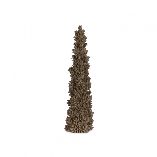 Pine Cone Tree (Set Of 2) 15"H, 19"H Resin