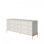 Jasper Full Extension Tall Dresser and Double Wide Dresser Set of 2 in Off White
