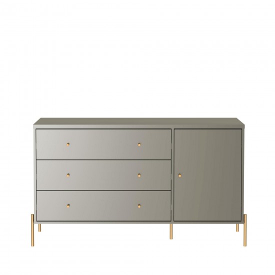 Jasper Full Extension Sideboard Dresser and Tall Dresser Set of 2 in Grey