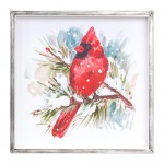 Cardinal And Pine Frame (Set Of 2) 14"Sq Mdf/Iron