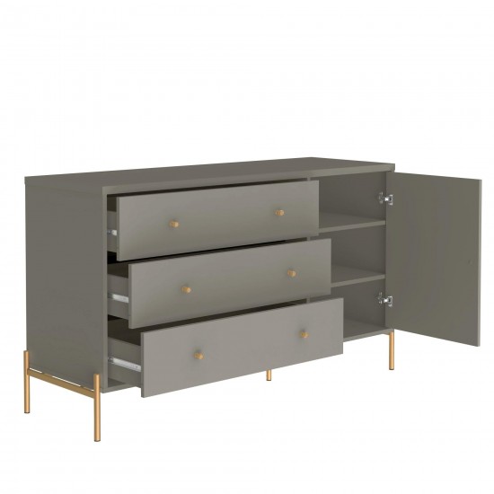 Jasper Full Extension Sideboard Dresser and Tall Dresser Set of 2 in Grey