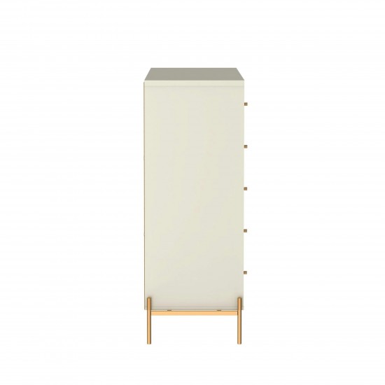 Jasper Full Extension Sideboard Dresser and Tall Dresser Set of 2 in Off White