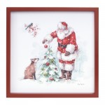 Santa And Animal Frame (Set Of 2) 14"Sq Mdf/Paper