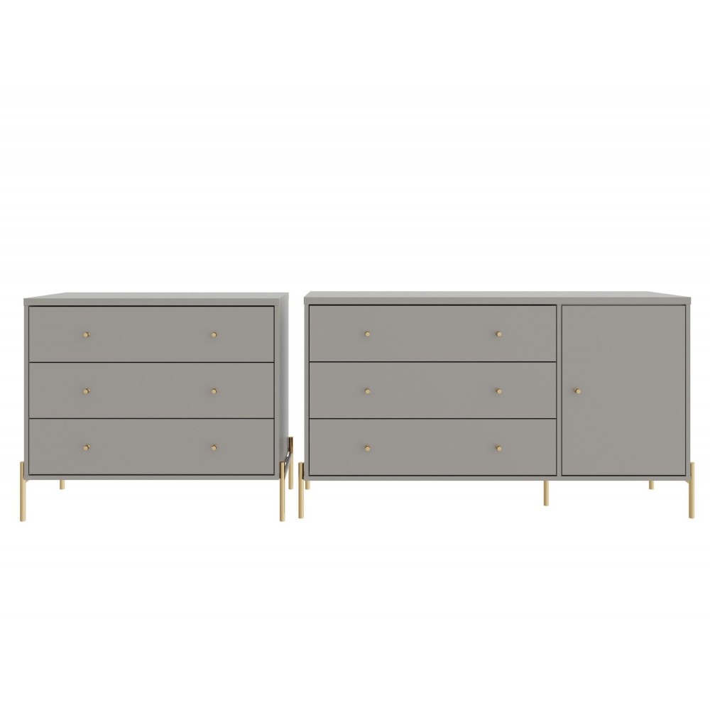 Jasper Full Extension Sideboard Dresser and Classic Dresser Set of 2 in Grey Jasper Full Extension Sideboard Dresser and Classic Dresser Set of 2 in Grey