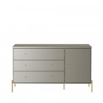 Jasper Full Extension Sideboard Dresser and Classic Dresser Set of 2 in Grey