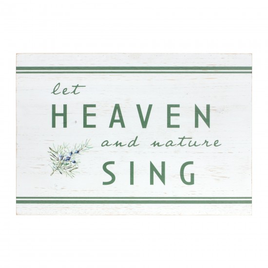 Heaven And Nature Sing Sign 20"L x 14"H Wood