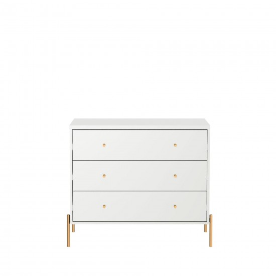 Jasper Full Extension Tall Dresser and Classic Dresser Set of 2 in White Gloss