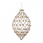 Ornament (Set Of 6) 4.75"H, 4.75"H, 5.75"H Glass, Gold, Clear