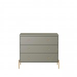 Jasper Full Extension Tall Dresser and Classic Dresser Set of 2 in Grey