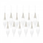 Drop Ornament (Set Of 12) 9"H Glass