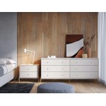 Jasper Full Extension Double Wide Dresser and Nightstand Set of 2 in Off White