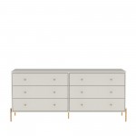 Jasper Full Extension Double Wide Dresser and Nightstand Set of 2 in Off White