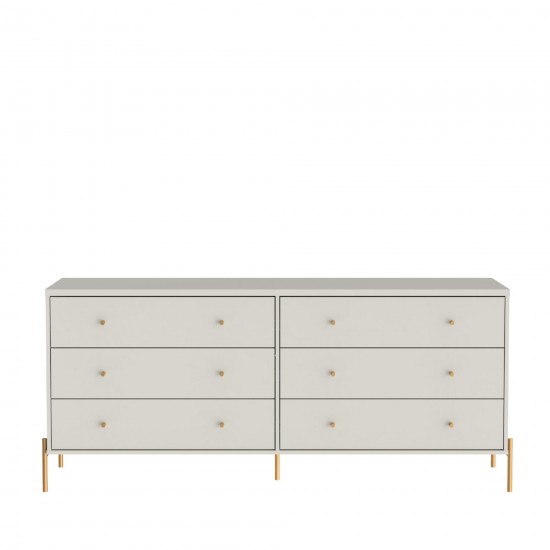 Jasper Full Extension Double Wide Dresser and Nightstand Set of 2 in Off White